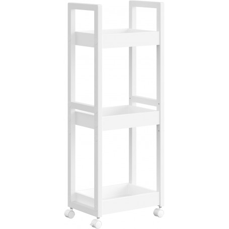 Förvaringsställ Vagn i Bambu 3 Nivåer 20 x 30 x 80 cm