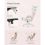 Ergonomisk Kontorsstol / Gamingstol Läder Rosa 150 kg