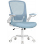 Ergonomisk kontorsstol Ljusblå med Fällbara Armstöd