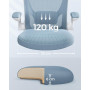 Ergonomisk kontorsstol Ljusblå med Fällbara Armstöd