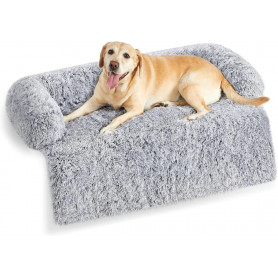 Hundbädd med Soffa Skydd Ljusgrå 122 x 95 x 18 cm