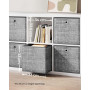 Förvaringslådor 6-pack 33 x 33 x 33 cm Grå