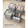 Förvaringslådor 6-pack 33 x 33 x 33 cm Grå