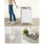 Vikbar Tvättvagn med Tvättkorg (90L), Vit, 46 x 33 x 65 cm