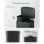 Soptunna med 2 Fack Rostfritt stål 2 x 20L Pedalhink Green-Grey