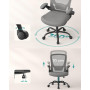 Ergonomisk kontorsstol Grå med Fällbara Armstöd