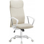Ergonomisk Kontorsstol med Gungfunktion - Cappuccino-beige / Vit - 120 kg