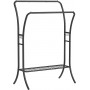 Klädställning Metall Dubbel Stång Svart 100 x 46 x 155 cm, Belastning 115 kg
