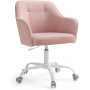 Kontorsstol Fåtölj Rosa med Vit Bas - Belastning upp till 110 kg