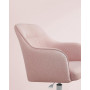 Kontorsstol Fåtölj Rosa med Vit Bas - Belastning upp till 110 kg