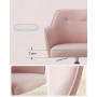 Kontorsstol Fåtölj Rosa med Vit Bas - Belastning upp till 110 kg