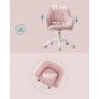 Kontorsstol Fåtölj Rosa med Vit Bas - Belastning upp till 110 kg