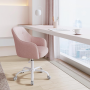 Kontorsstol Fåtölj Rosa med Vit Bas - Belastning upp till 110 kg