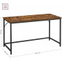 Skrivbord 140 x 76 X 60 cm Industriell Vintage Brun