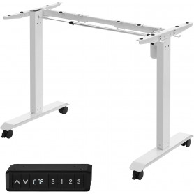Höj- och sänkbart stativ - Ram till skrivbord Vit 60 x (86-135) x (...