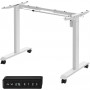 Höj- och sänkbart stativ - Ram till skrivbord Vit 60 x (86-135) x (73-118) cm