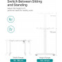Höj- och sänkbart stativ - Ram till skrivbord Vit 60 x (86-135) x (73-118) cm