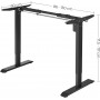 Höj- och sänkbart stativ - Ram till skrivbord Svart 60 x (86-135) x (73-118) cm