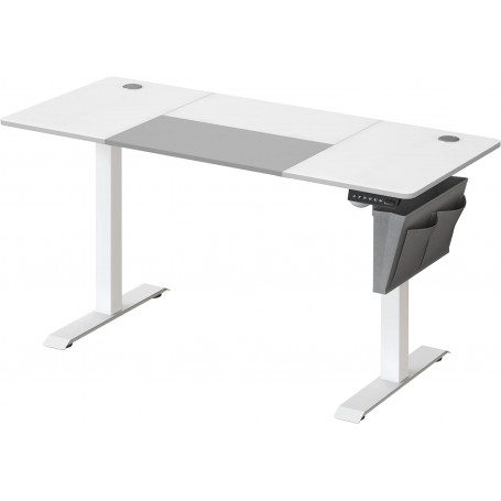 Elektriskt Höjdjusterbart Skrivbord 140 X 60 x 72-120 cm - Vit