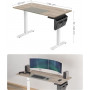 Elektriskt Höjdjusterbart Skrivbord 140 X 60 x 72-120 cm - Greige/Vit