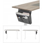 Elektriskt Höjdjusterbart Skrivbord 140 X 60 x 72-120 cm - Greige/Vit