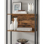 Bokhylla med 6 Hyllor Industriell Vintage Brun 60 x 24 x 186 cm