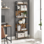Bokhylla med 6 Hyllor Industriell Vintage Brun 60 x 24 x 186 cm