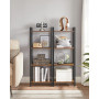 4-vånings Bokhylla 40 x 24 x 107 cm Industriell Vintage brun
