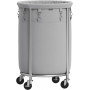 Robust Tvättkorg Med Rullbar Ställ 70 Liter - Grå