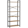 6-Vånings Bokhylla 80 x 30 x 186 cm Industriell Brun/Svart