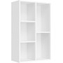 Bokhylla med 5 Öppna Fack - Vit