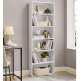 Bokhylla med 6 Hyllplan 60 x 24 x 178,5 cm Klassisk Vit