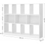 Bokhylla med 11 kubförvaringsfack 126×30×100 cm vit spånskiva melam...