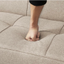 Bäddsoffa 3 Sits Beige Linnetyg 175 x 83 x 76 cm