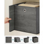Förvaringslådor 6-pack 33 x 33 x 33 cm Tyg Mörkgrå