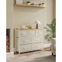 Byrå med 7 Tyglådor 98 x 28,5 x 85 cm Beige / Ek