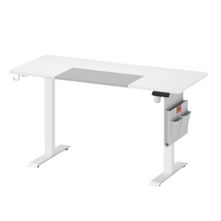 Höj- och Sänkbar Skrivbord 140 x 60 x (72-120) cm Vit / Grå