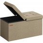 Sittbänk med förvaring 76 x 38 x 38 cm Kamelbrun