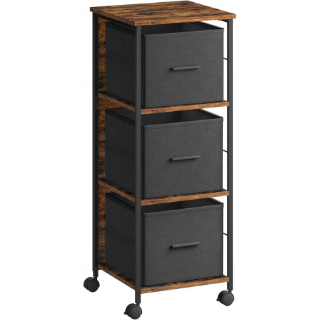 Lådhurts Arkivskåp med 3 tyglådor 37,5×38,5×98,5 cm spånskiva & stå...