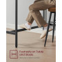 Barbord Set Med 2 Barstolar 100 x 40 x 90 cm Industriell Greige-svart