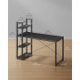 Skrivbord med Sidohyllor 137 x 60 x 119 cm Svart