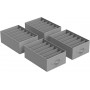 Kläder Organizer Lådor 4 st Grå 42 x 30 x 17 cm