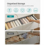 Läder Organizer Lådor 4 st Grå 42 x 30 x 17 cm
