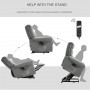 Ståhjälp Avslappningsstol med sömn- och liggfunktion, ljusgrå, 79 x...