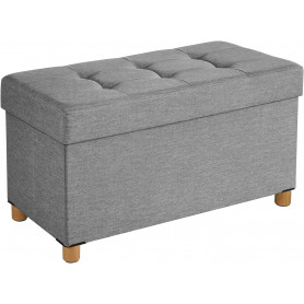 Sittbänk med Förvaring 76 x 38 x 40 cm - 65L - Grå