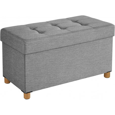 Sittbänk med Förvaring 76 x 38 x 40 cm - 65L - Grå