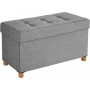Sittbänk med Förvaring 76 x 38 x 40 cm - 65L - Grå