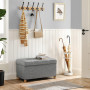Sittbänk med Förvaring 76 x 38 x 40 cm - 65L - Grå