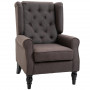 Relax Fåtölj Knappstoppad Retro Brun 74 x 86 x 102 cm