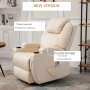 Massagefåtölj - Avslappningsstol Beige Läder 82 x 97 x 110 cm